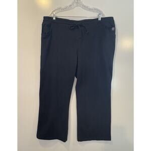 Lands End Black Wide Leg Drawstring Sweatpants‎ Women’s Size 2X (1750)